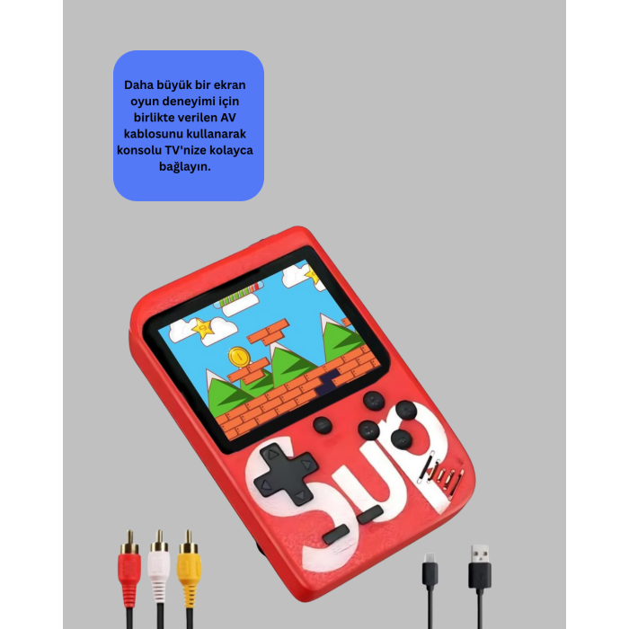 TV Bağlantılı Şarjlı Retro Oyun Konsolu