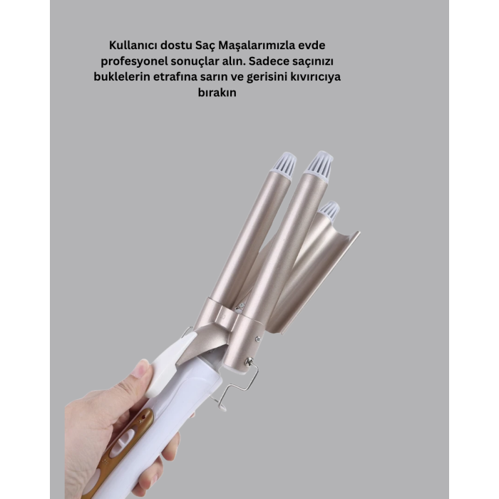 Hızlı Isınan Şarjlı Saç Kıvırıcı Maşa