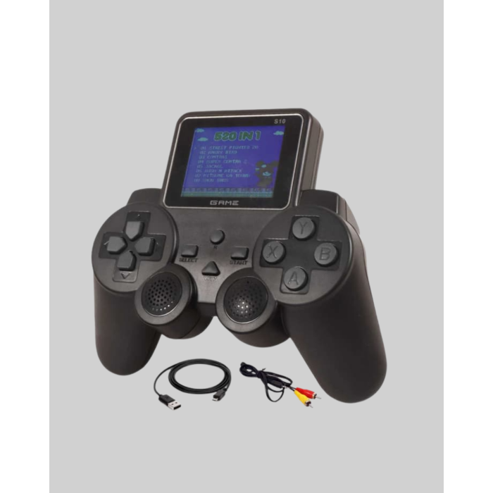 500 Oyunlu Nostaljik El Tipi Oyun Konsolu, Taşınabilir Şarjlı Cihaz, Renkli Ekran ve TV Destekli