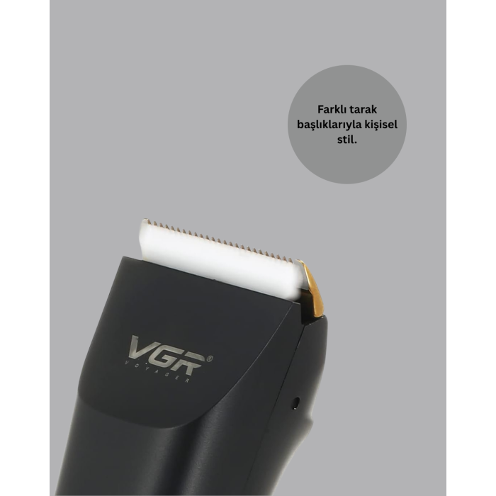 Şarjlı Saç Kesme Makinesi – 4 Taraklı, 2 Kademeli Güç Ayarı, Uzun Pil Ömrü