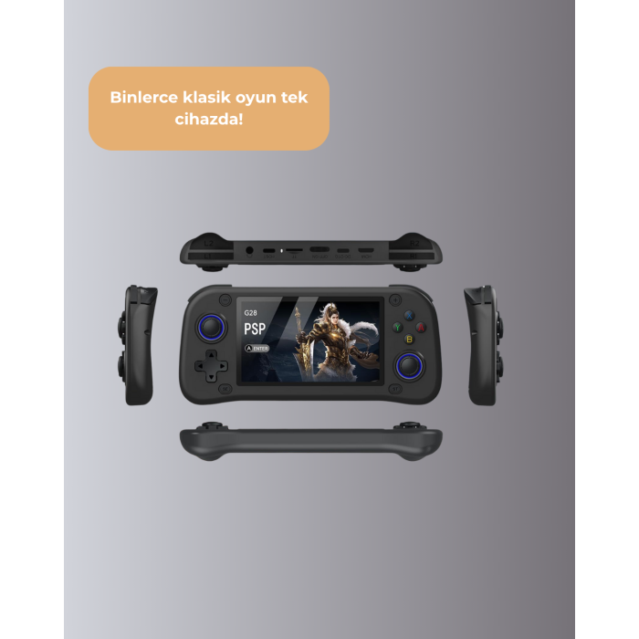 4.3” HD Ekranlı El Konsolu 64GB Hafıza Kartı ve 10000 Yüklü Oyun