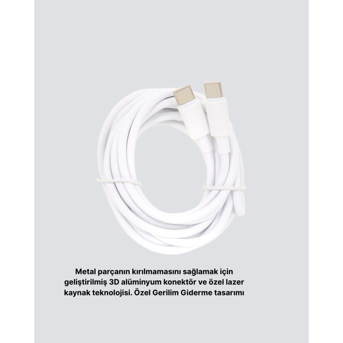 30W Hızlı Şarj Destekli 5.0A Type-C Kablo Veri Aktarım Özellikli