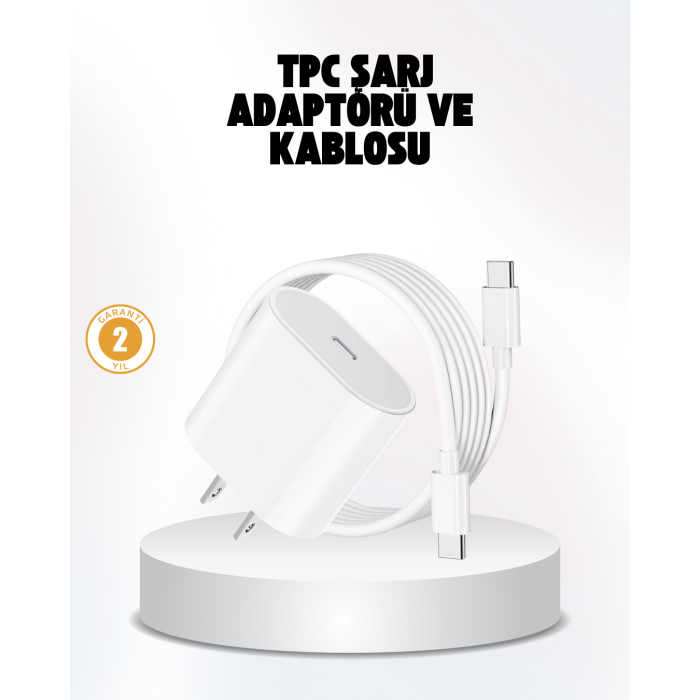 iPhone ve iPad Uyumlu 20W Güvenli USB-C Hızlı Şarj Adaptörü