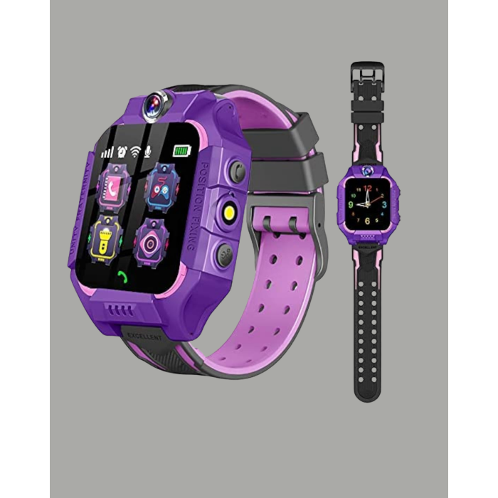 S10 Mor Akıllı Çocuk Saati Konum Takip ve Güvenlik Özellikli