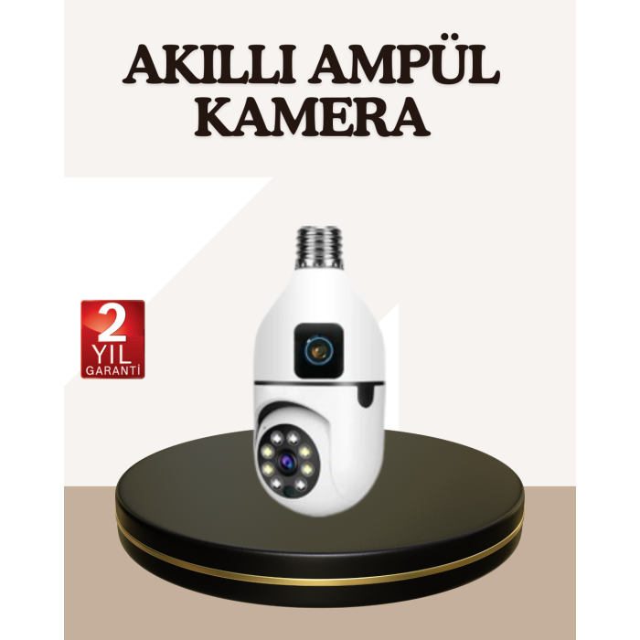 İki Yönlü Sesli WiFi Kamera – Ampul Tipi Ev ve Ofis Güvenlik Kamerası