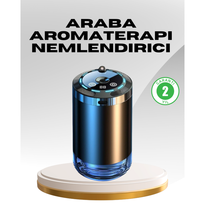 Araç İçi Difüzör Nemlendirici ve Aromaterapi Özellikli