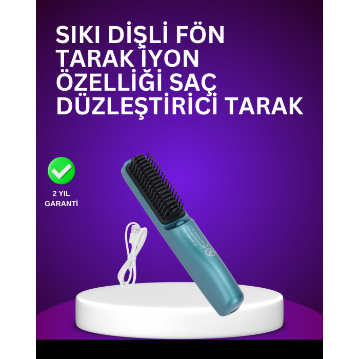 İyon Teknolojili Düzleştirici Tarak – 20 Saniyede Isınır