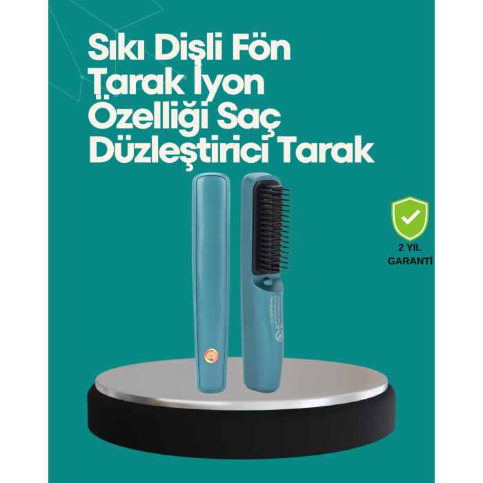 Kablosuz Saç Düzleştirici Tarak – 2600 mAh Şarjlı Model
