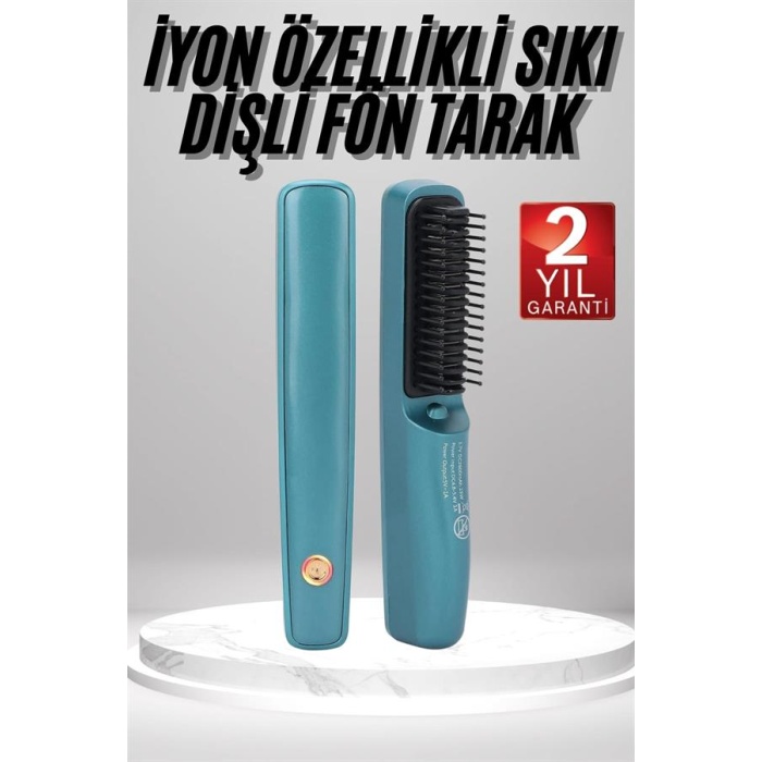 Şarjlı Saç Düzleştirici Tarak İyon Özellikli Sıkı Dişli Elektriklenme Karşıtı