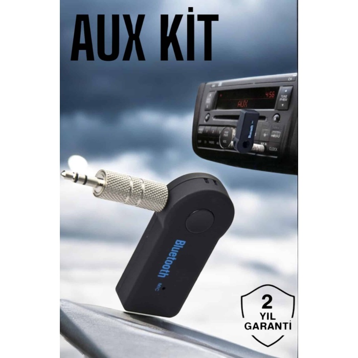Tüm Araçlara Uyumlu Aux Car Bluetooth Kablosuz Araç Bağlantı Kiti