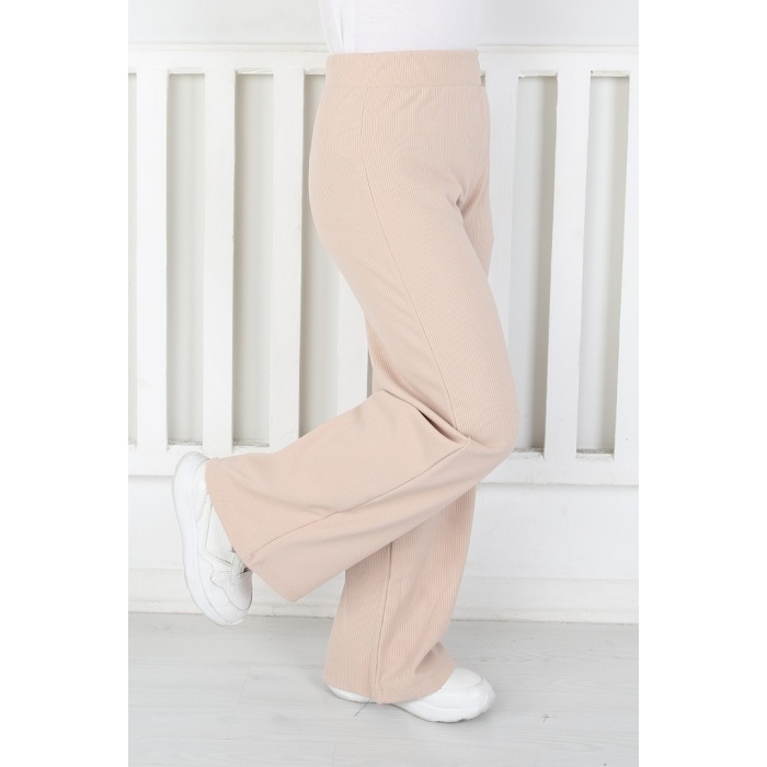 Bol Paça Birinci Kalite Fitilli Kumaş Vizon Kız Çocuk Günlük Tayt