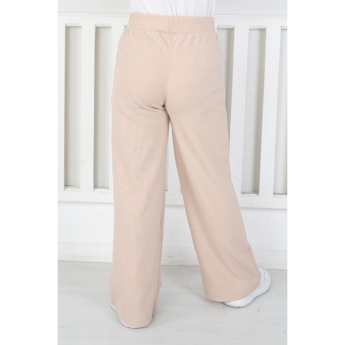 Bol Paça Birinci Kalite Fitilli Kumaş Vizon Kız Çocuk Günlük Tayt