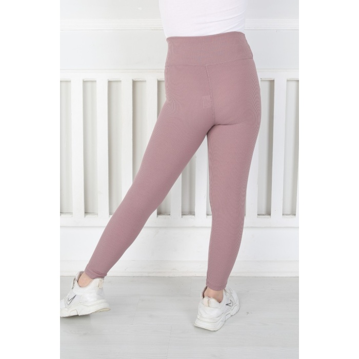 Dar Paça Birinci Kalite Fitilli Kumaş Mürdüm Kız Çocuk Günlük Tayt