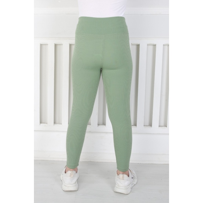 Dar Paça Birinci Kalite Fitilli Kumaş Yeşil Kız Çocuk Günlük Tayt