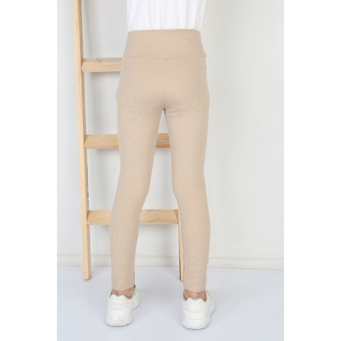 Fitilli Şardonlu Vizon Kız Çocuk Günlük Tayt