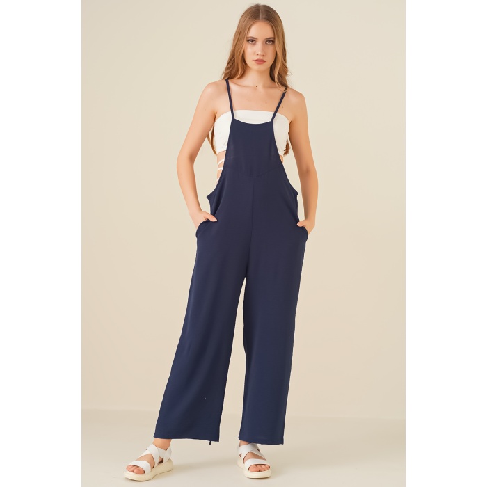 7019 Askılı Bahçivan Tulum - Lacivert