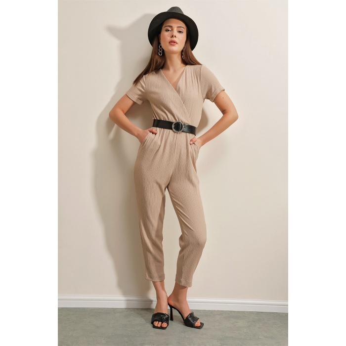 7022 Kemerli Örme Tulum - Bisküvi