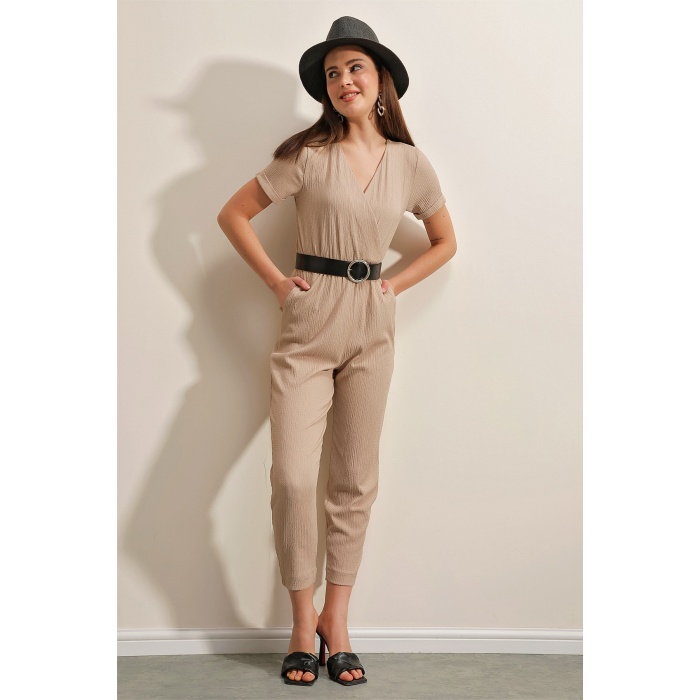 7022 Kemerli Örme Tulum - Bisküvi