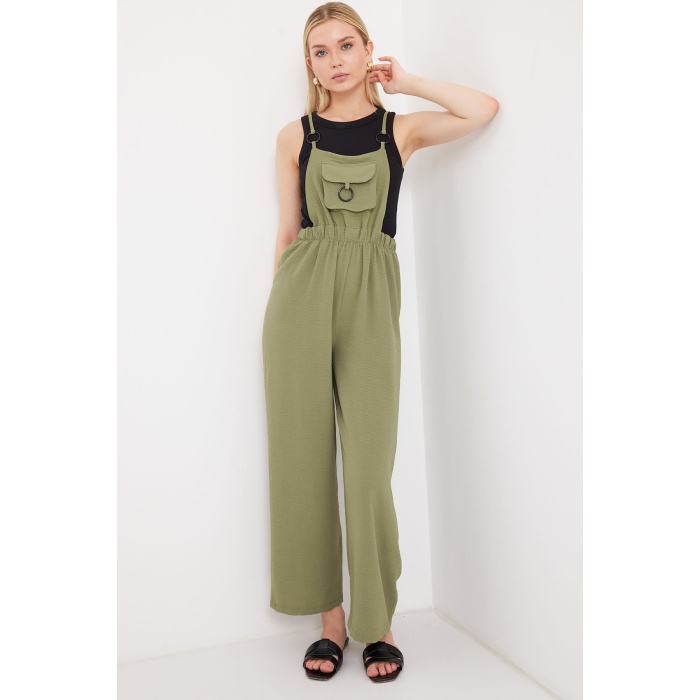 7023 Askılı Bahçıvan Tulum - Haki