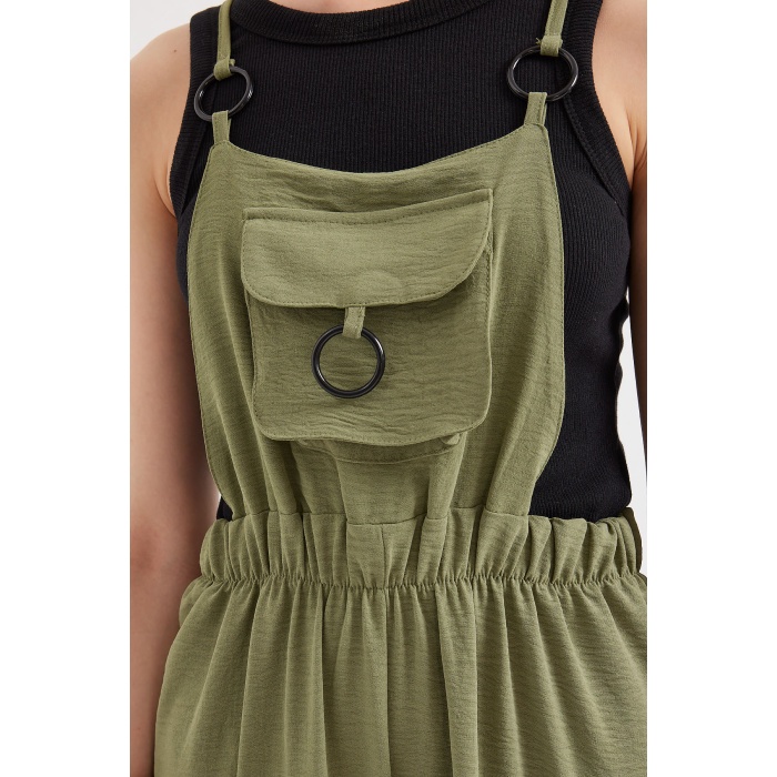 7023 Askılı Bahçıvan Tulum - Haki