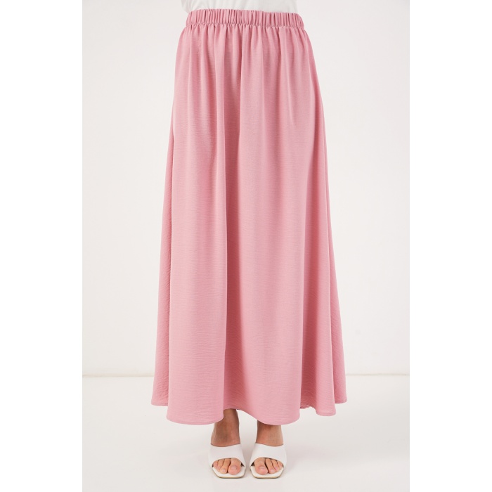 Kadın Ayrobin Kimono Etek İkili Takım 8047 - Pembe