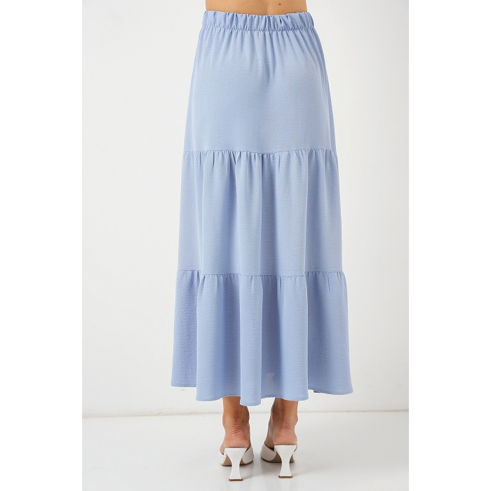 Kadın Ayrobin Uzun Etek 8048 - Mavi