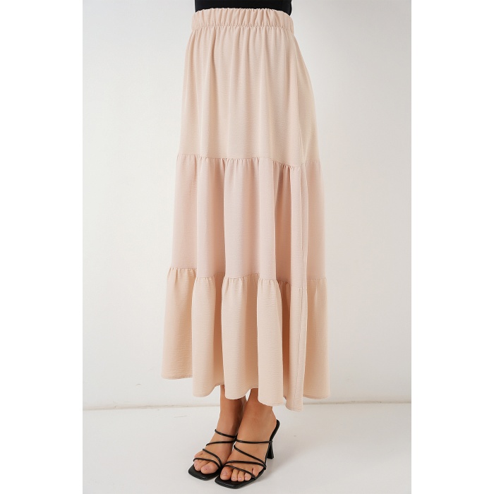 Kadın Ayrobin Uzun Etek 8048 - Bej