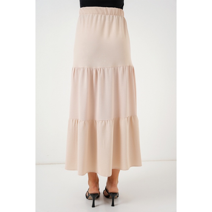 Kadın Ayrobin Uzun Etek 8048 - Bej