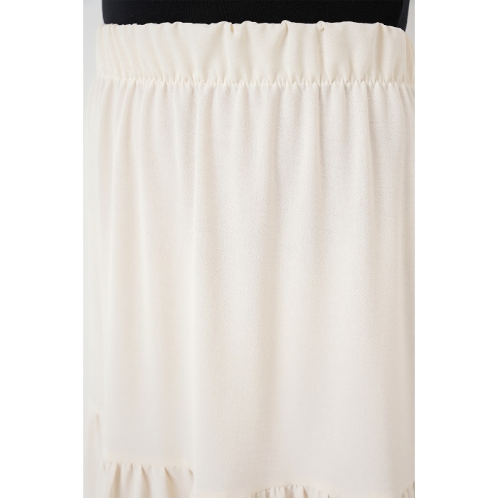 Kadın Ayrobin Uzun Etek 8048 - Krem