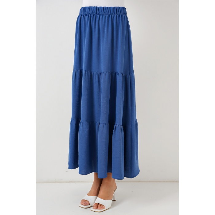 Kadın Ayrobin Uzun Etek 8048 - İndigo