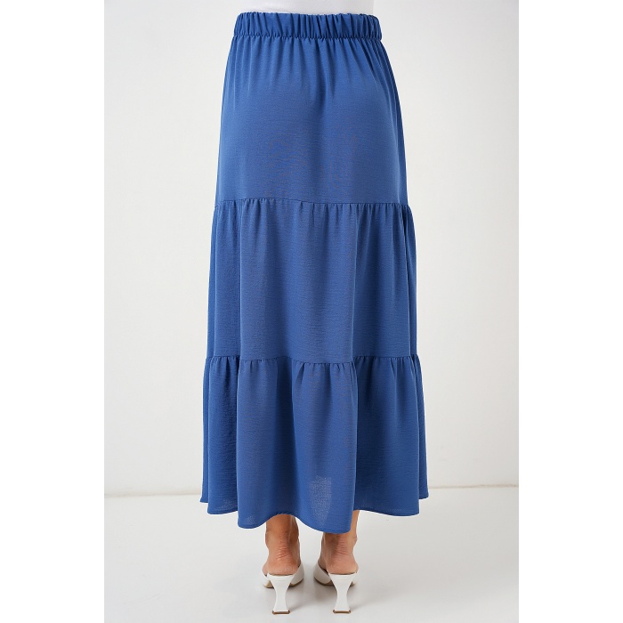 Kadın Ayrobin Uzun Etek 8048 - İndigo