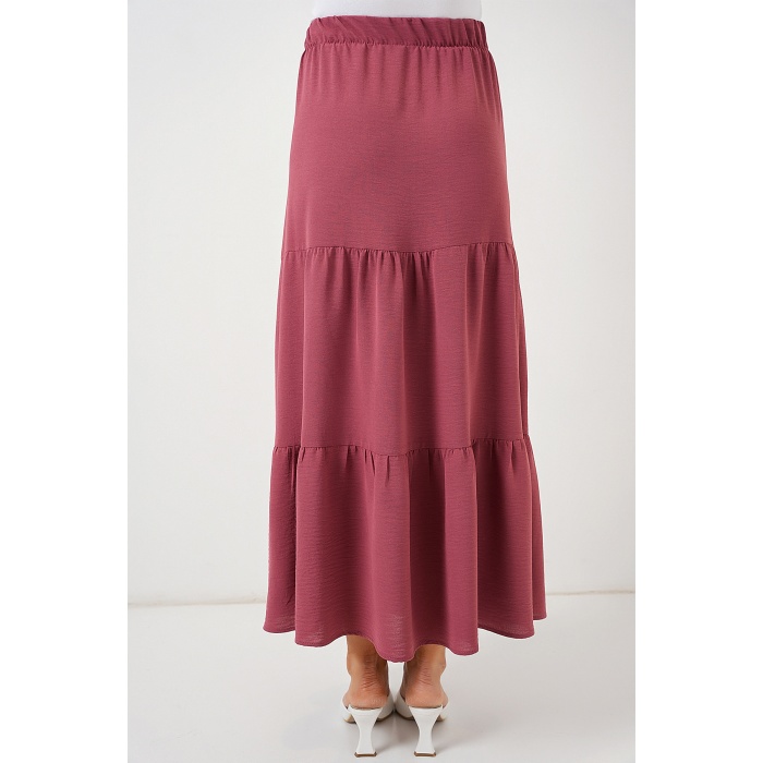 Kadın Ayrobin Uzun Etek 8048 - Gül Kurusu