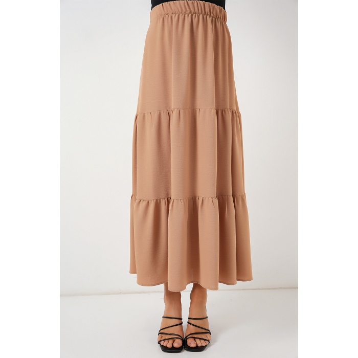 Kadın Ayrobin Uzun Etek 8048 - Bisküvi