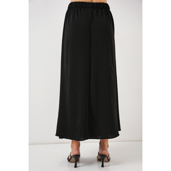 Kadın Uzun Ayrobin Etek 8050 - Siyah