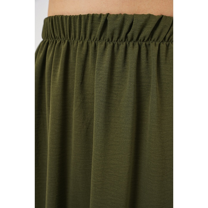 Kadın Uzun Ayrobin Etek 8050 - Haki