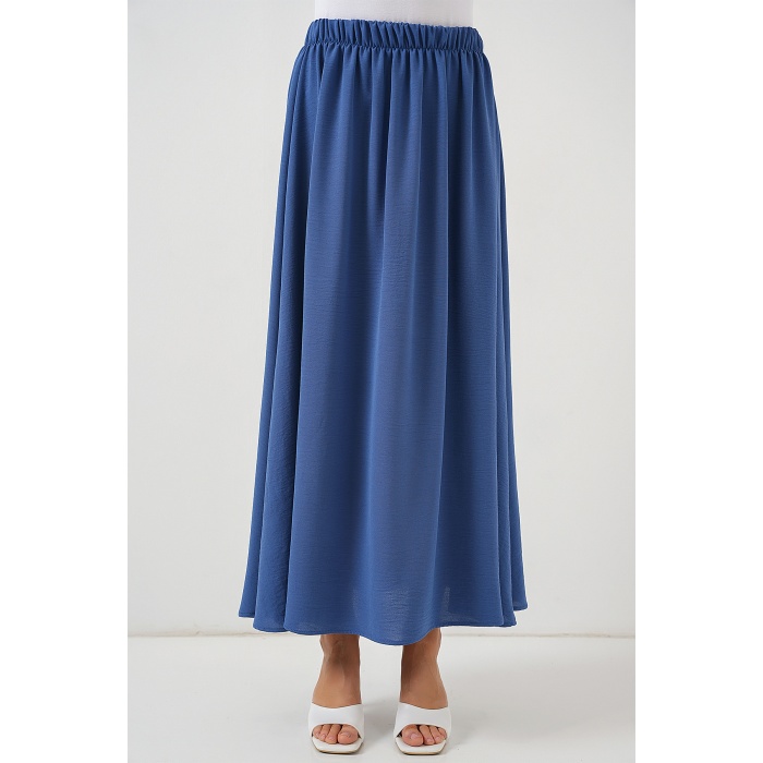 Kadın Uzun Ayrobin Etek 8050 - İndigo