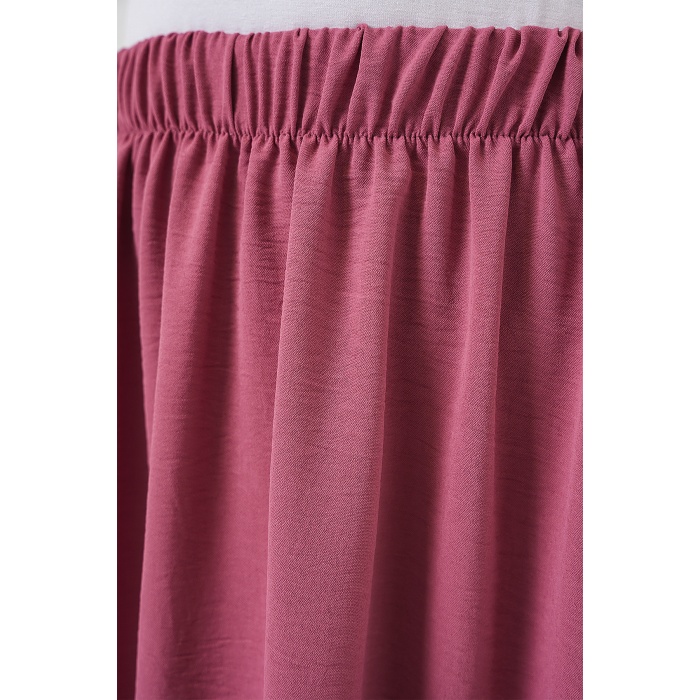 Kadın Uzun Ayrobin Etek 8050 - Gül Kurusu