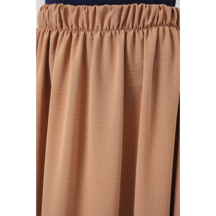 Kadın Uzun Ayrobin Etek 8050 - Camel