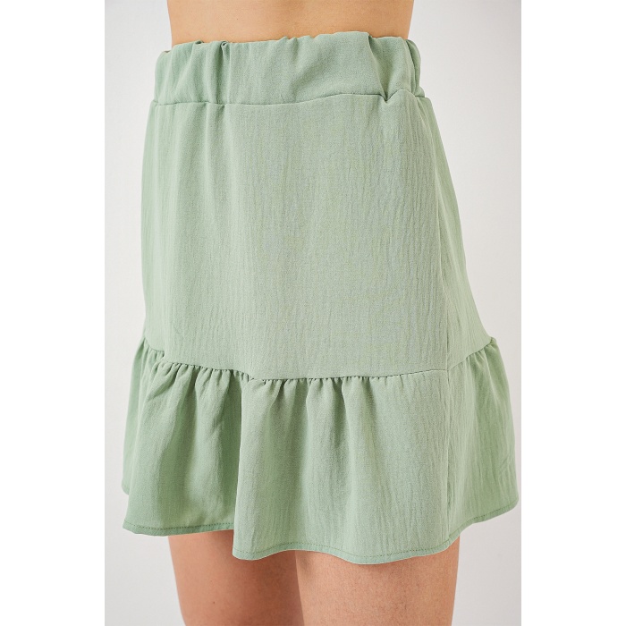 Kadın Ayrobin Mini Etek 8054 - Mint