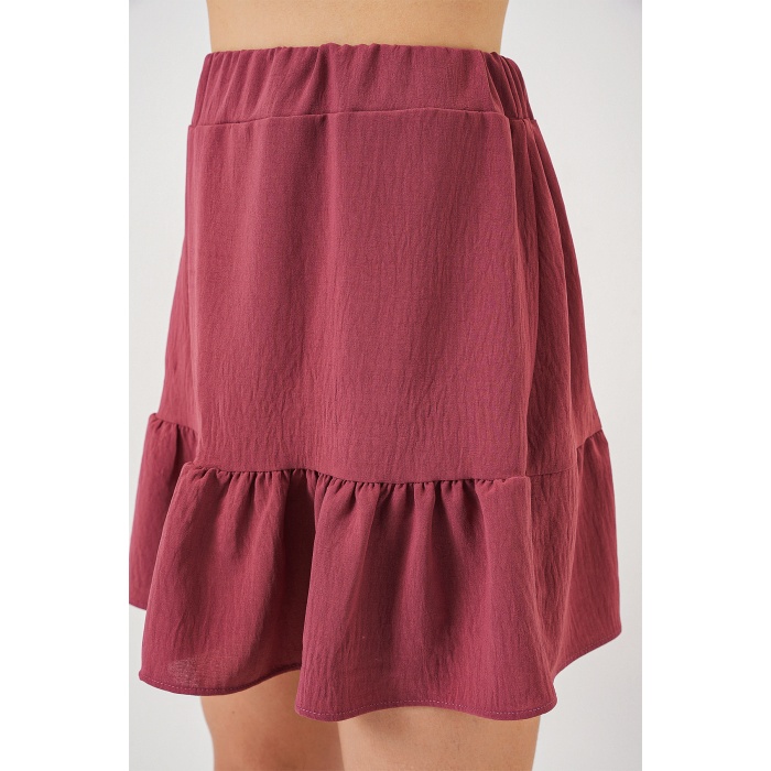 Kadın Ayrobin Mini Etek 8054 - Gül Kurusu