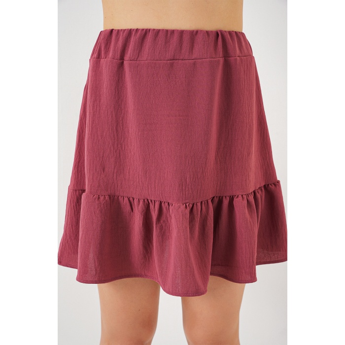 Kadın Ayrobin Mini Etek 8054 - Gül Kurusu