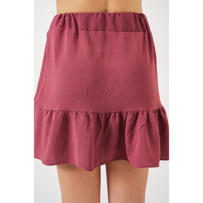 Kadın Ayrobin Mini Etek 8054 - Gül Kurusu