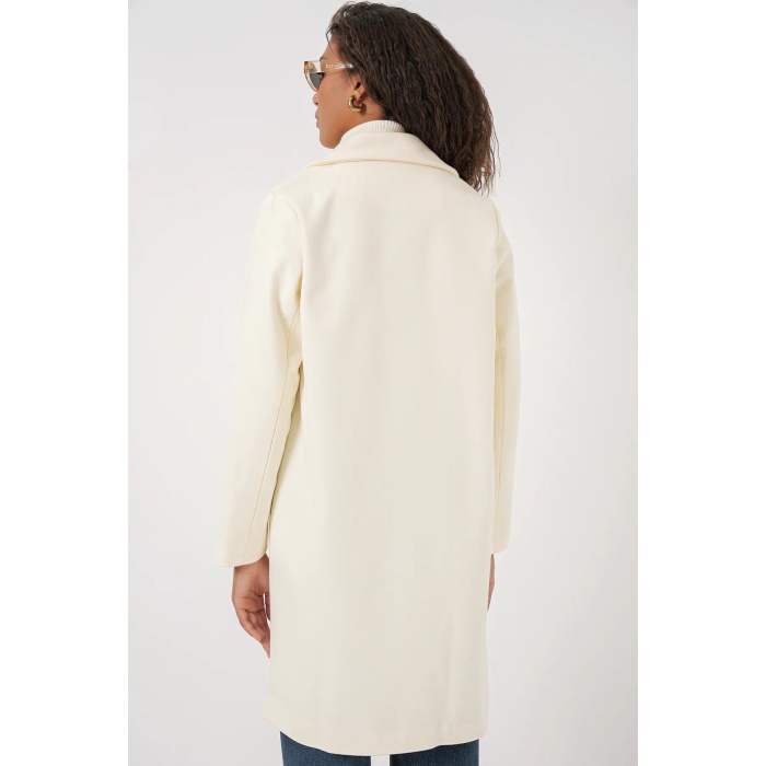 9085 Kaşe Kaban - Krem