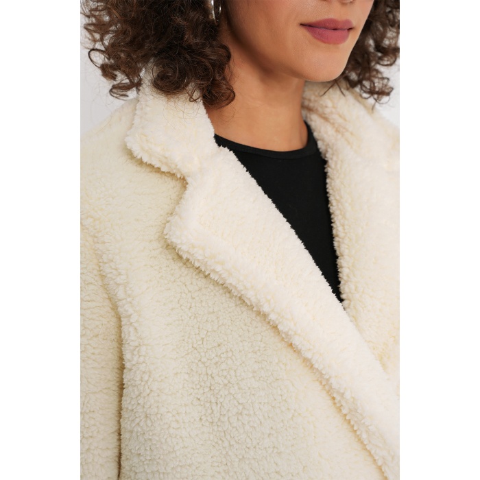 9148 Oversize Peluş Kaban - Ekru