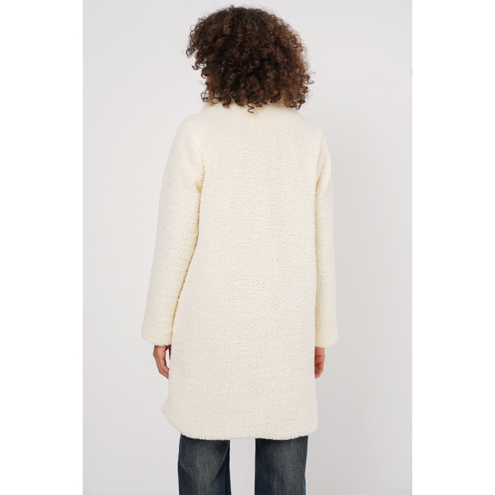 9148 Oversize Peluş Kaban - Ekru