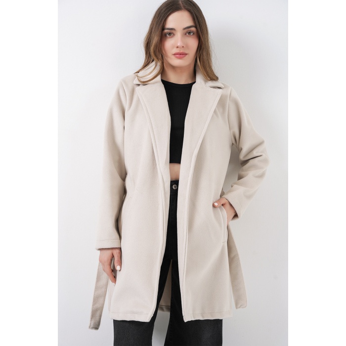 Kadın Kuşaklı Kaban 9171 - Ekru