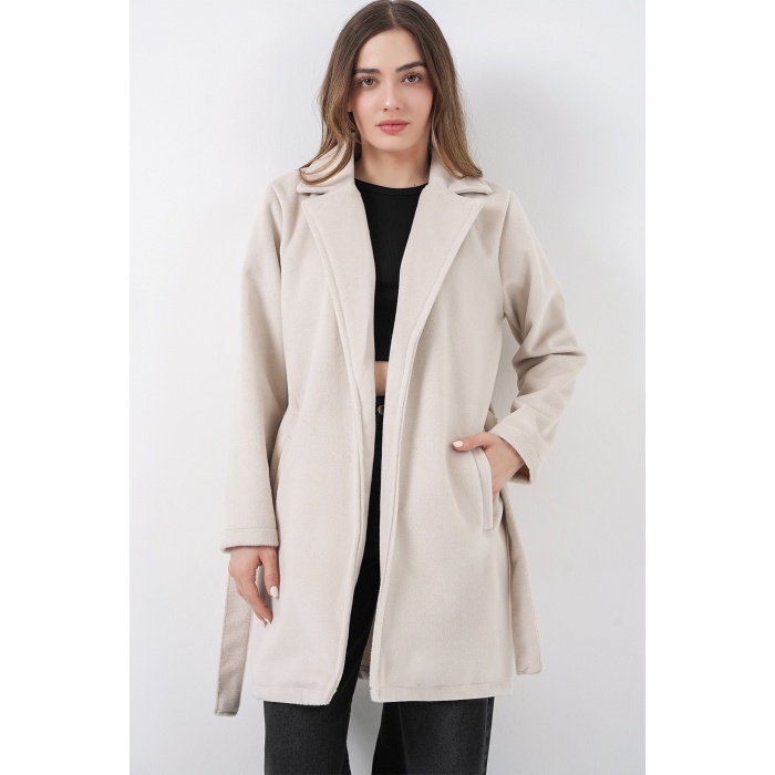 Kadın Kuşaklı Kaban 9171 - Ekru