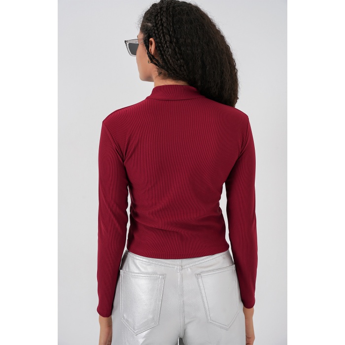 922 Taşlı Body - Bordo