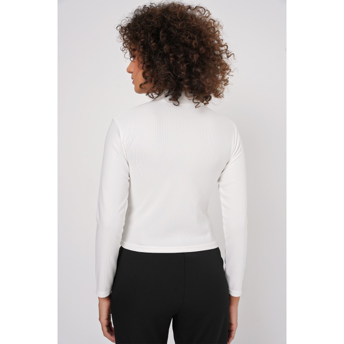 922 Taşlı Body - Beyaz