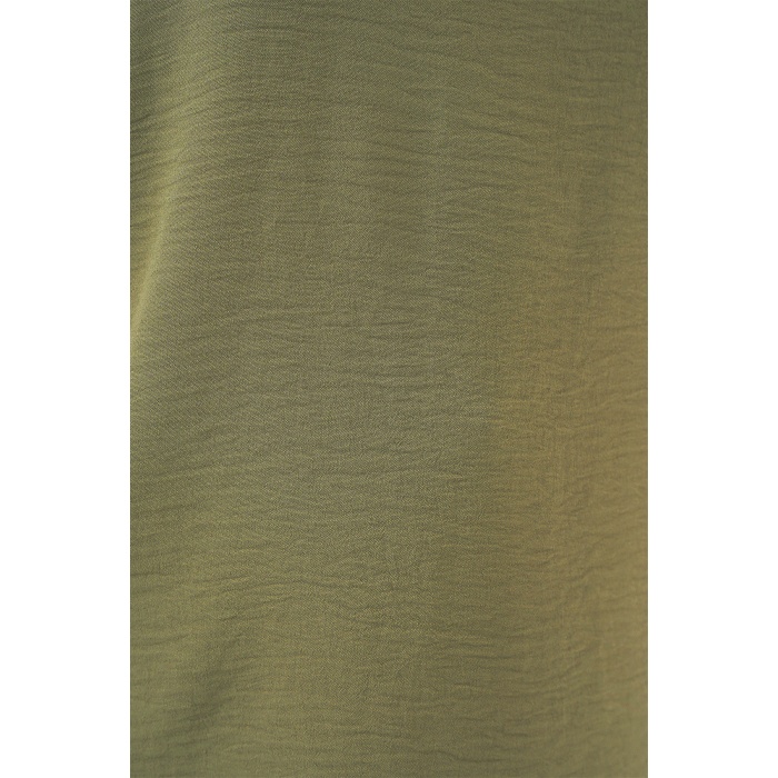 V Yaka Sıfır Kol Bluz 950 - A.Haki